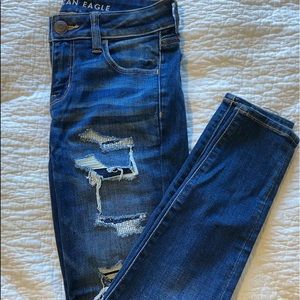 American Eagle ripped skinny jeans